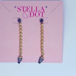 Stella & Dot Renegade Convertible Linear Earrings - New In Box